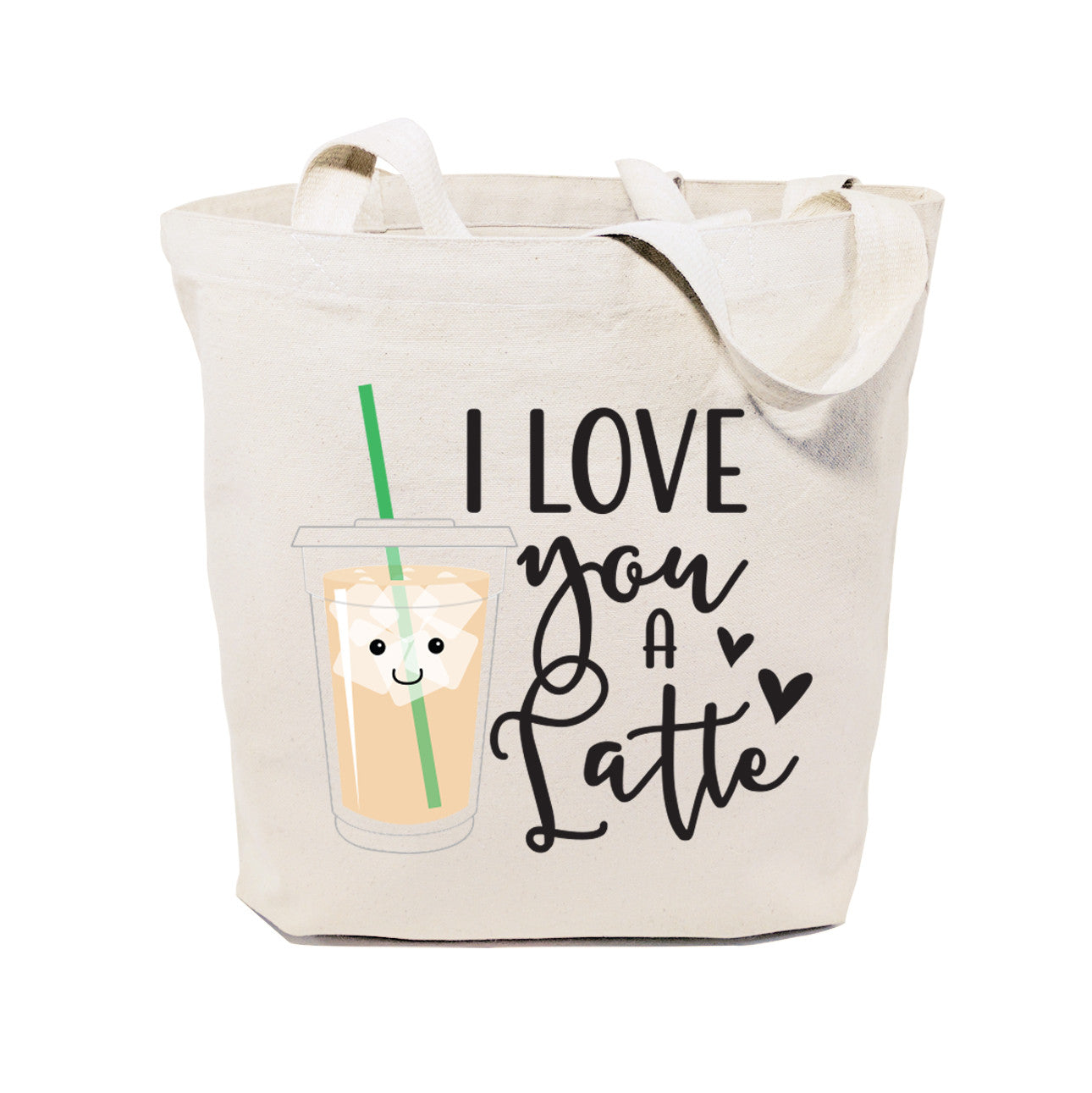 I Love You a Latte Cotton Canvas Tote Bag from The Cotton & Canvas Co.