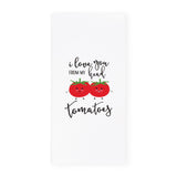 I Love You From My Head Tomatoes Kitchen Tea Towel