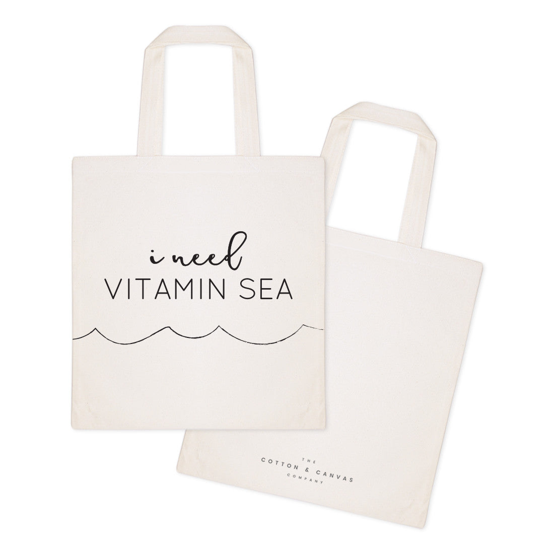 I Need Vitamin Sea Cotton Canvas Tote Bag from The Cotton & Canvas Co.