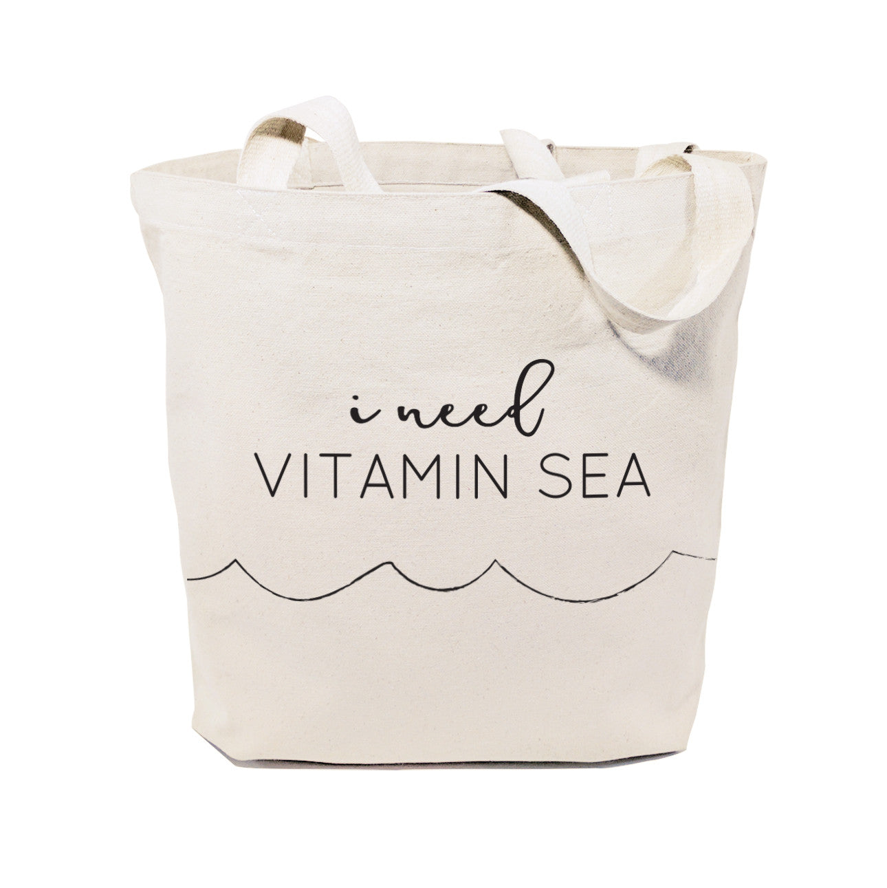 I Need Vitamin Sea Cotton Canvas Tote Bag from The Cotton & Canvas Co.