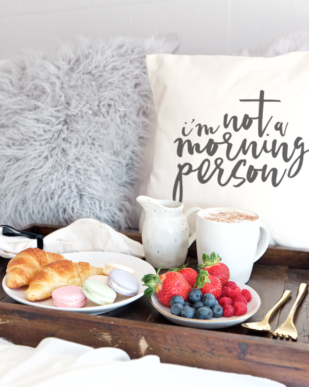 I'm Not a Morning Person Pillow Covers from The Cotton & Canvas Co.
