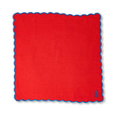 Icon Linen Napkins S/4 - Cherry + Peacock from Furbish Studio