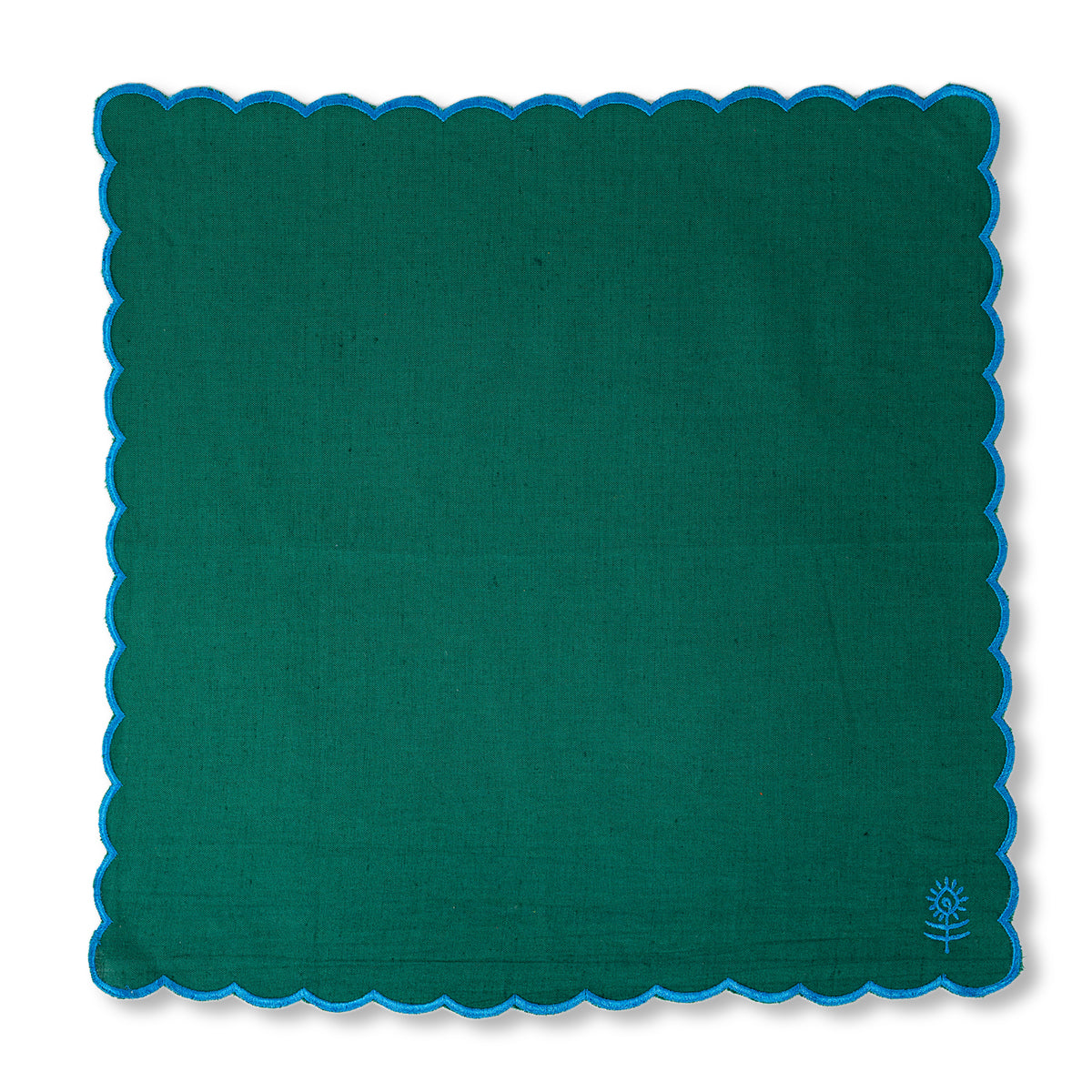 Icon Linen Napkins S/4 - Emerald + Peacock from Furbish Studio
