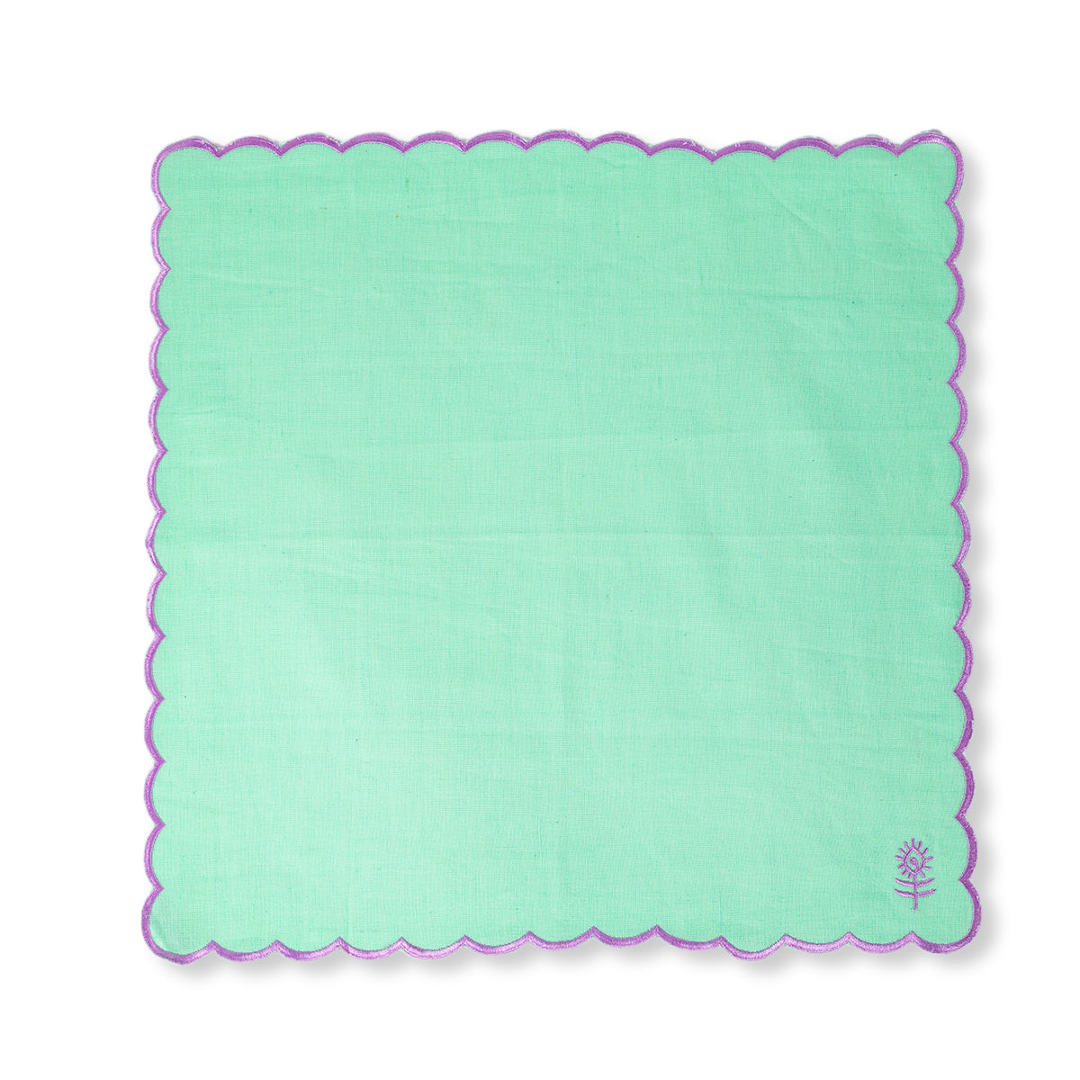 Icon Linen Napkins S/4 - Mint + Lilac from Furbish Studio