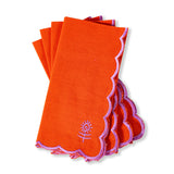 Icon Linen Napkins S/4 - Orange + Lilac from Furbish Studio