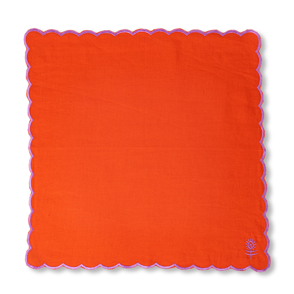 Icon Linen Napkins S/4 - Orange + Lilac from Furbish Studio