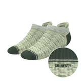 The Illusion | Green Pattern Heel Hammock™ Ankle Socks from Shinesty