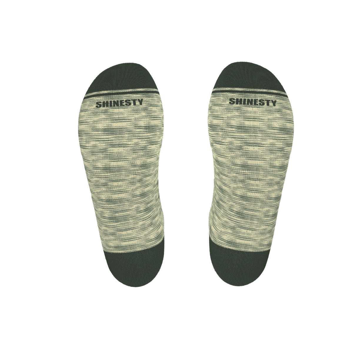 The Illusion | Green Pattern Heel Hammock™ Ankle Socks from Shinesty