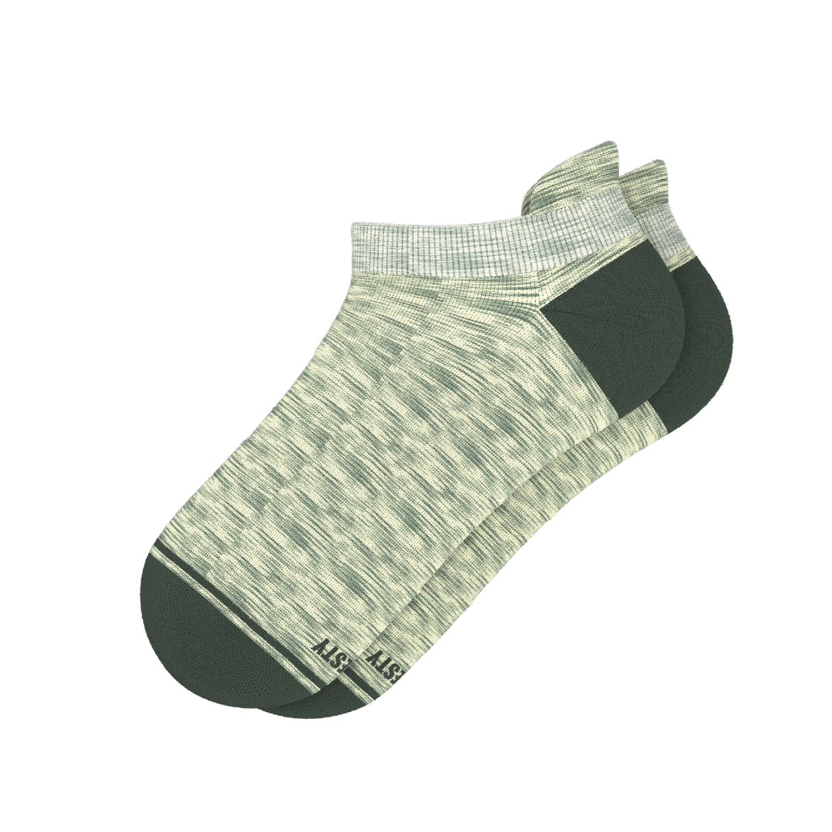 The Illusion | Green Pattern Heel Hammock™ Ankle Socks from Shinesty