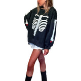 'Im A Skeleton" Painted Sweatshirt from Wren + Glory