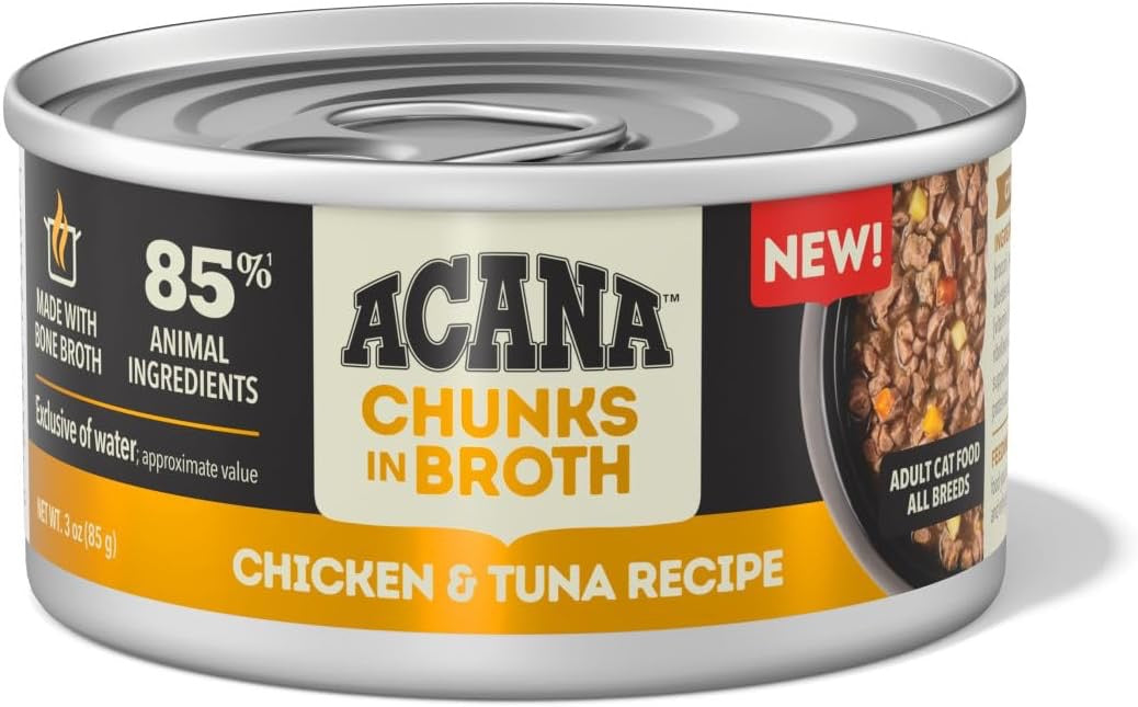 Acana Grain Free Chunks in Broth Chicken & Tuna Wet Cat Food (3oz) from The Family Pet