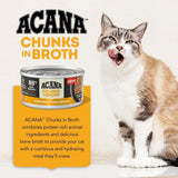 Acana Grain Free Chunks in Broth Chicken & Tuna Wet Cat Food (3oz) from The Family Pet