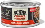 Acana Grain Free Chunks in Broth Beef & Tuna Wet Cat Food (3oz) from The Family Pet