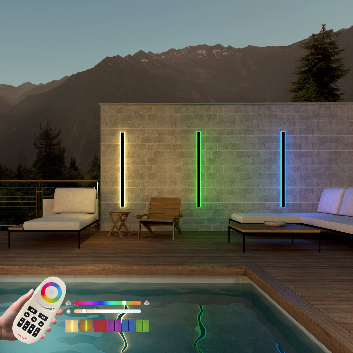 Immense RGB Wall Lamp from Ozarké