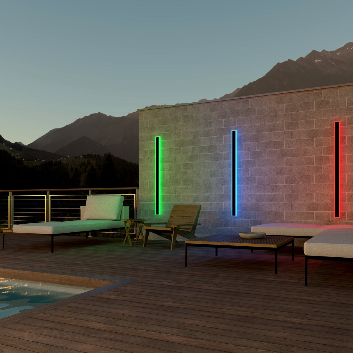 Immense RGB Wall Lamp from Ozarké