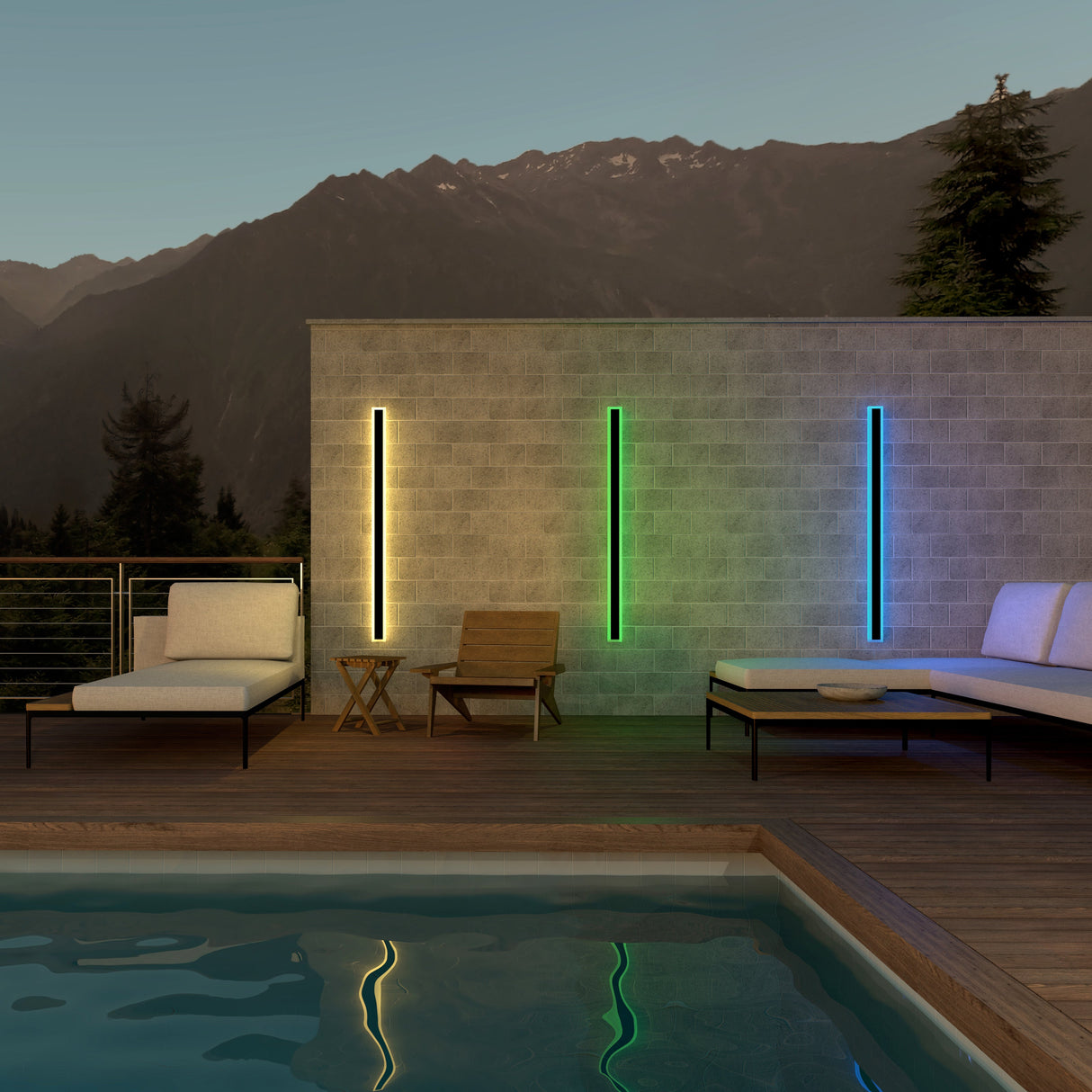 Immense RGB Wall Lamp from Ozarké