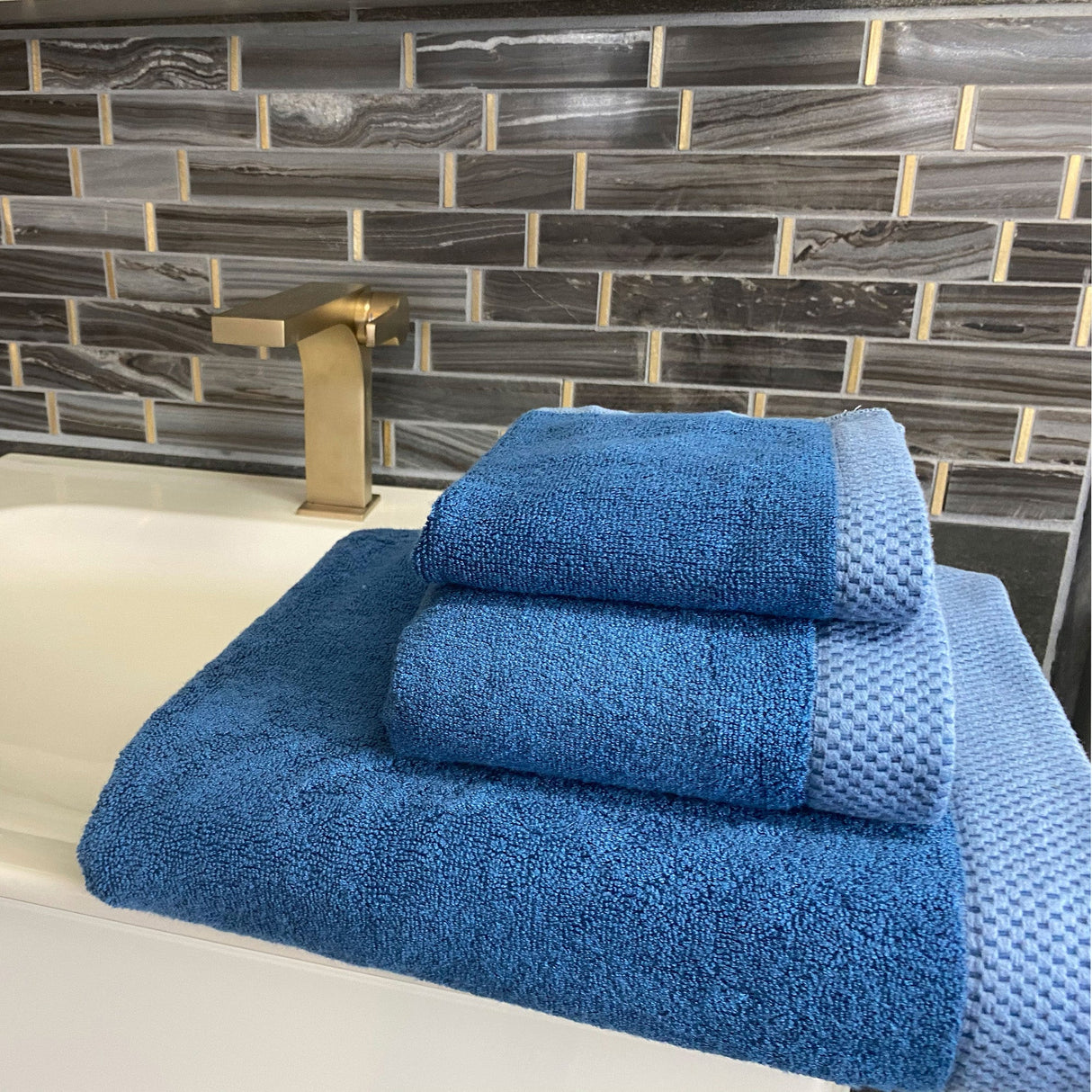 Bamboo 3 Piece Towel Set - Indigo from BedVoyage