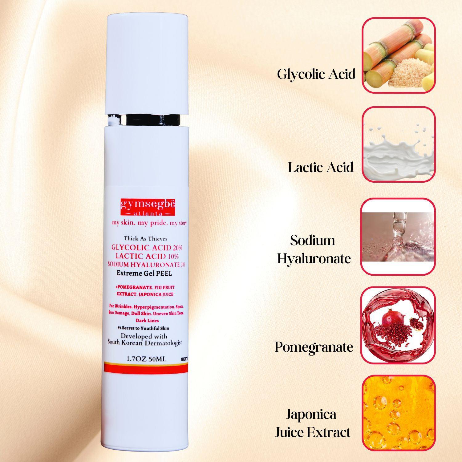 Thick As Thieves Pure Glycolic Acid Lactic Acid Extreme Gel Peel - 50ml from gymsegbë