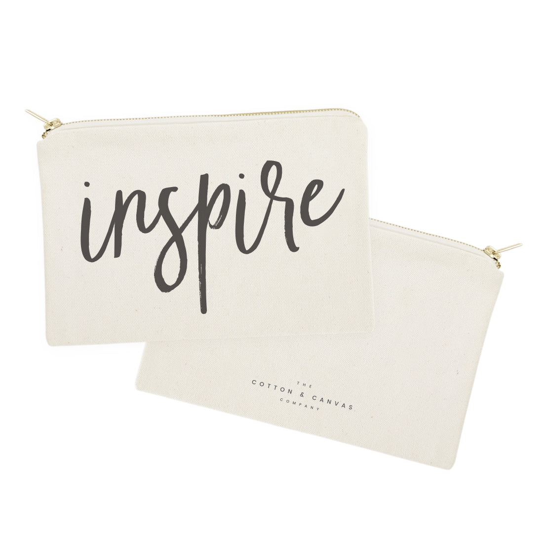 Inspire Cotton Canvas Cosmetic Bag from The Cotton & Canvas Co.