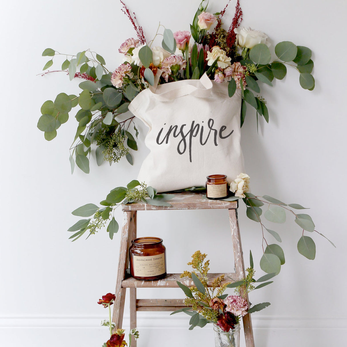 Inspire Gym Cotton Canvas Tote Bag from The Cotton & Canvas Co.