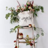 Inspire Gym Cotton Canvas Tote Bag from The Cotton & Canvas Co.
