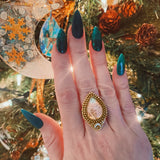 Moonlight Ring | Rainbow Quartz Crystal from Hiouchi Jewels