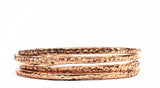 2 Piece Handmade Interlocking Full Overlap Copper Bangle Set from Alexa Martha Designs