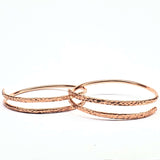 2 Piece Handmade Interlocking Full Overlap Copper Bangle Set from Alexa Martha Designs