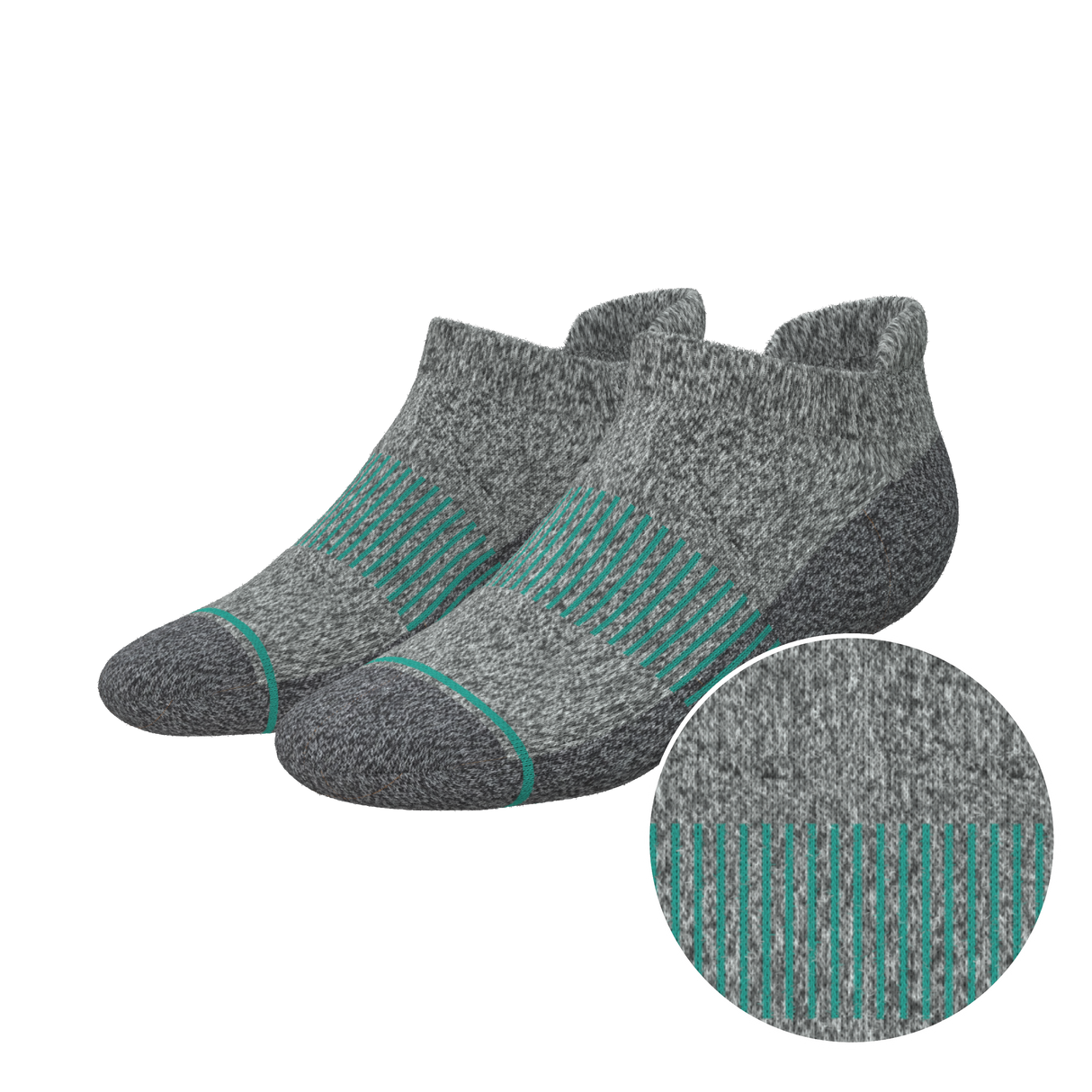 The Intramural Champ | Gray Stay Weird Heel Hammock™ Ankle Socks from Shinesty