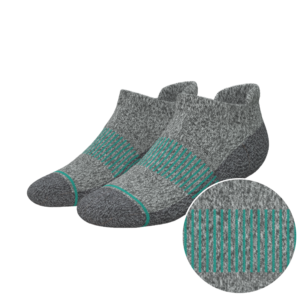 The Intramural Champ | Gray Stay Weird Heel Hammock™ Ankle Socks from Shinesty