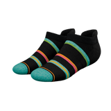 The Island Time | Black Tropical Heel Hammock™ Ankle Socks from Shinesty