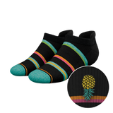 The Island Time | Black Tropical Heel Hammock™ Ankle Socks from Shinesty