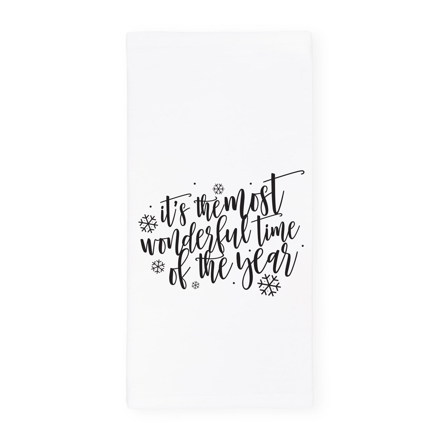 The Most Wonderful Time of the Year Christmas Kitchen Tea Towel from The Cotton & Canvas Co.