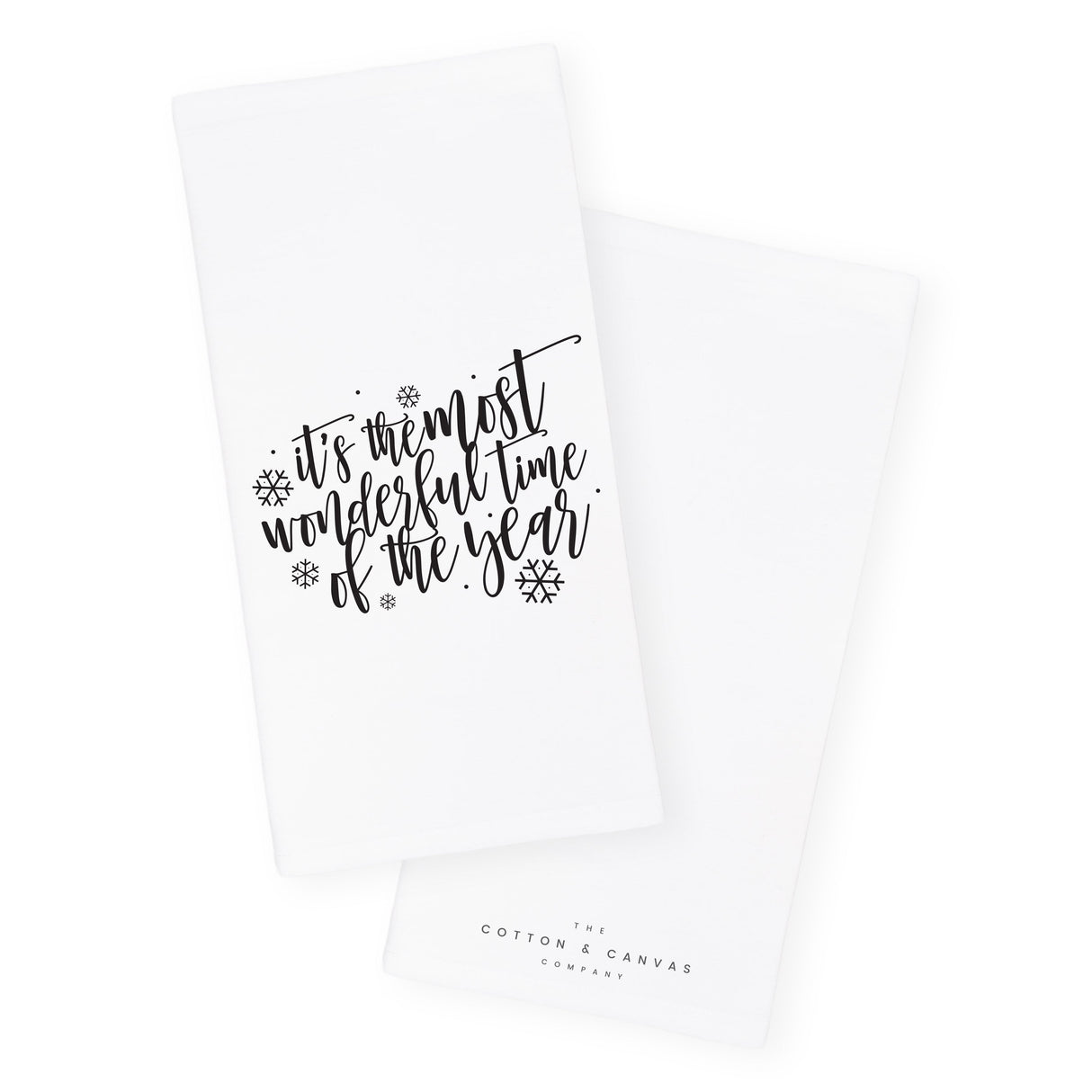 The Most Wonderful Time of the Year Christmas Kitchen Tea Towel from The Cotton & Canvas Co.