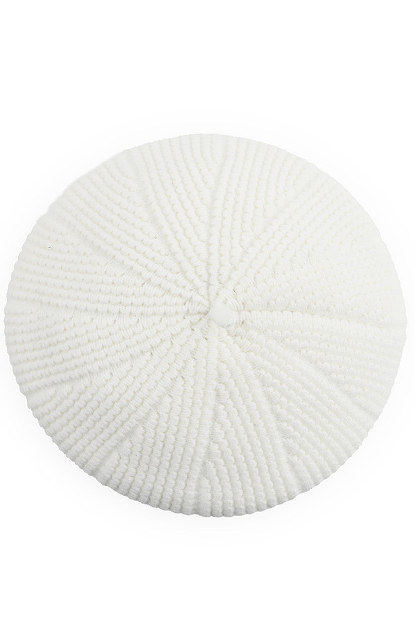 C.C SCALLOPED WAVE PATTERN BERET from Madeline Love