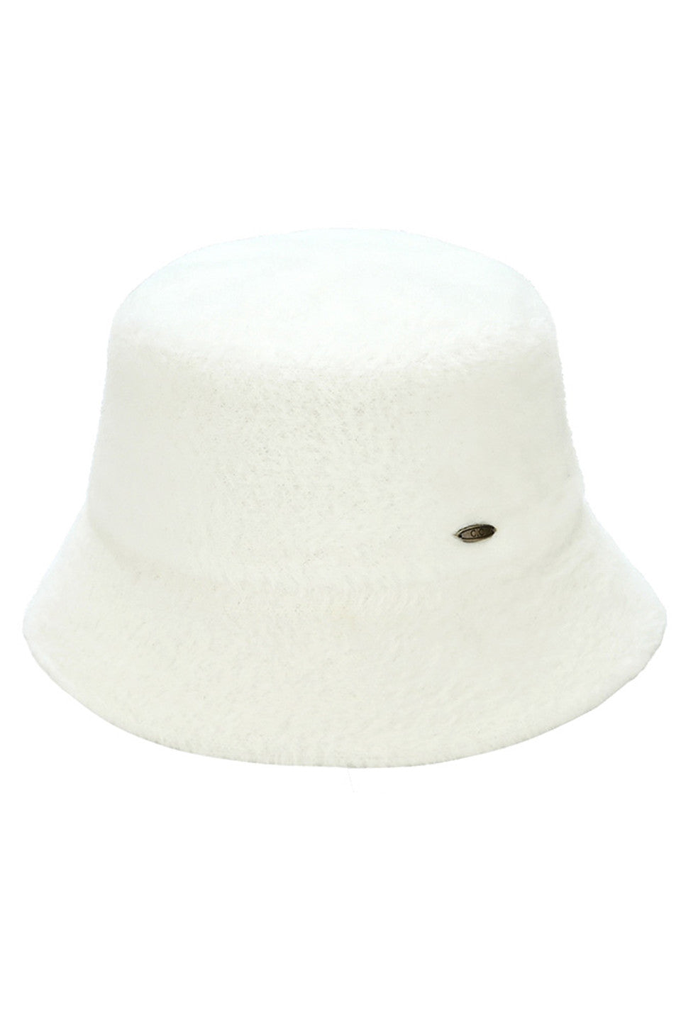 C.C Solid Short Hair Faux Fur Winter Bucket Hat from Madeline Love