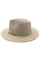 CHAIN BAND PANAMA HAT from Madeline Love