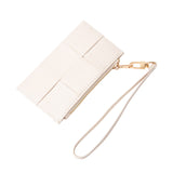 Faux Leather Weave Flat  Coin Wallet  from Madeline Love