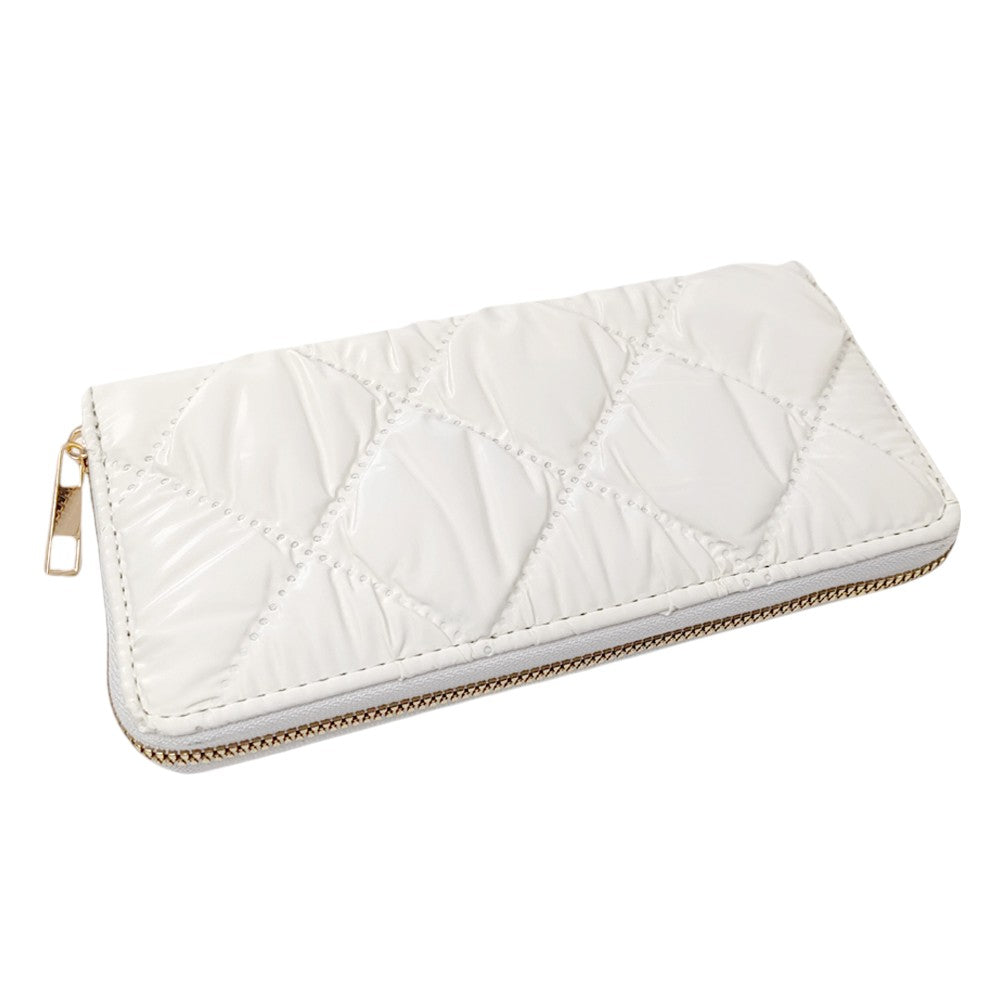 Shiny Faux Leather Padded Wallet with Wristlet  from Madeline Love