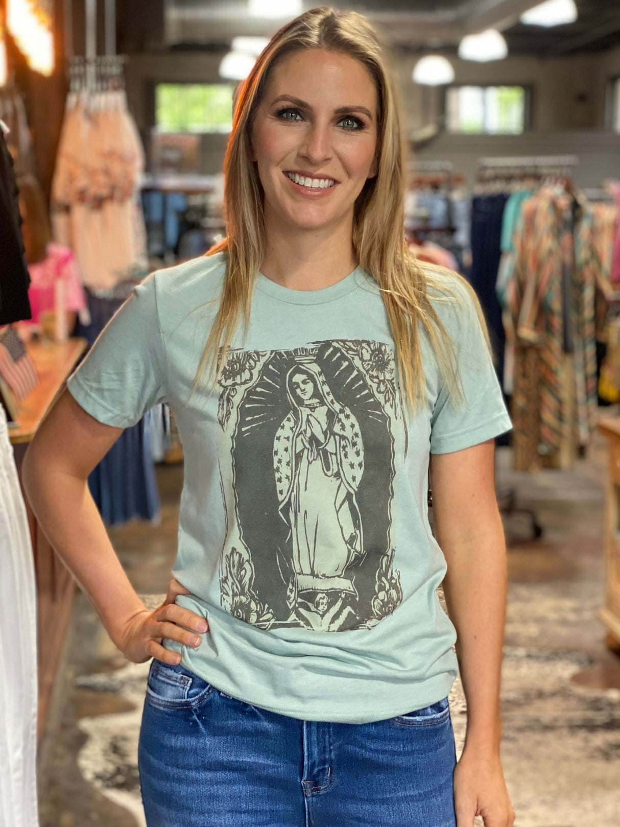 1684 Lady Guadalupe Tee from J.Forks Designs