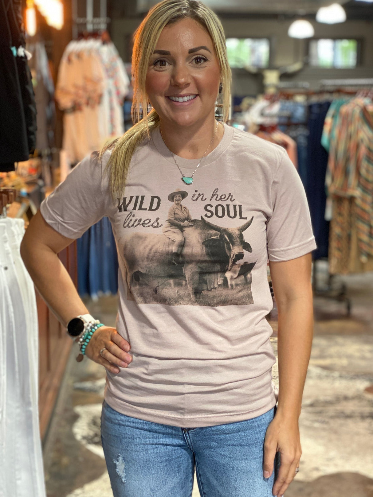 1136 Wild Lives in Her Soul Tee from J.Forks Designs