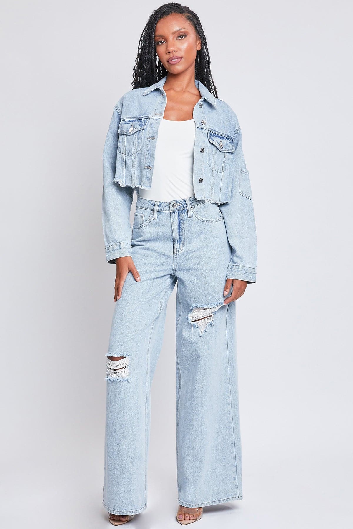 Women's Cropped Denim Jacket from YMI JEANS