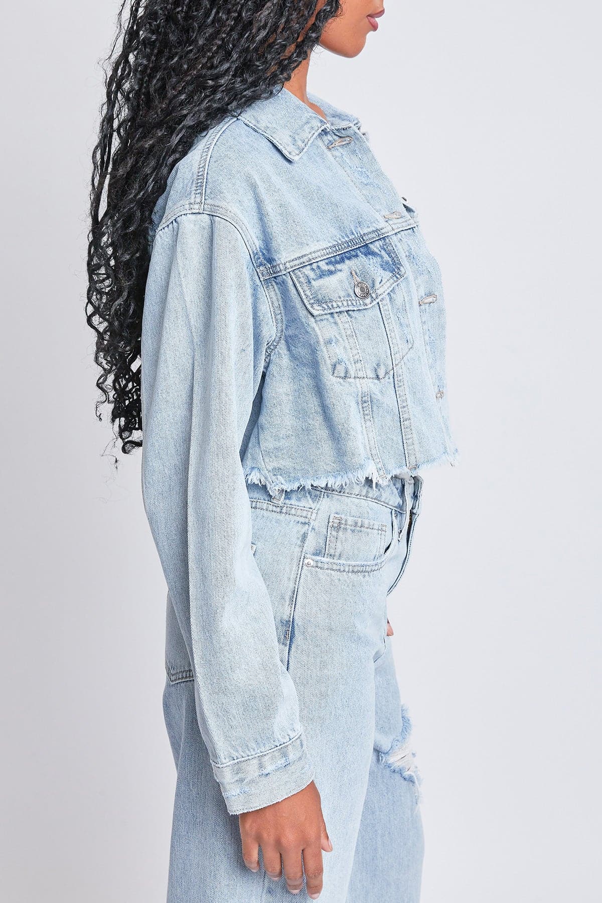 Women's Cropped Denim Jacket from YMI JEANS