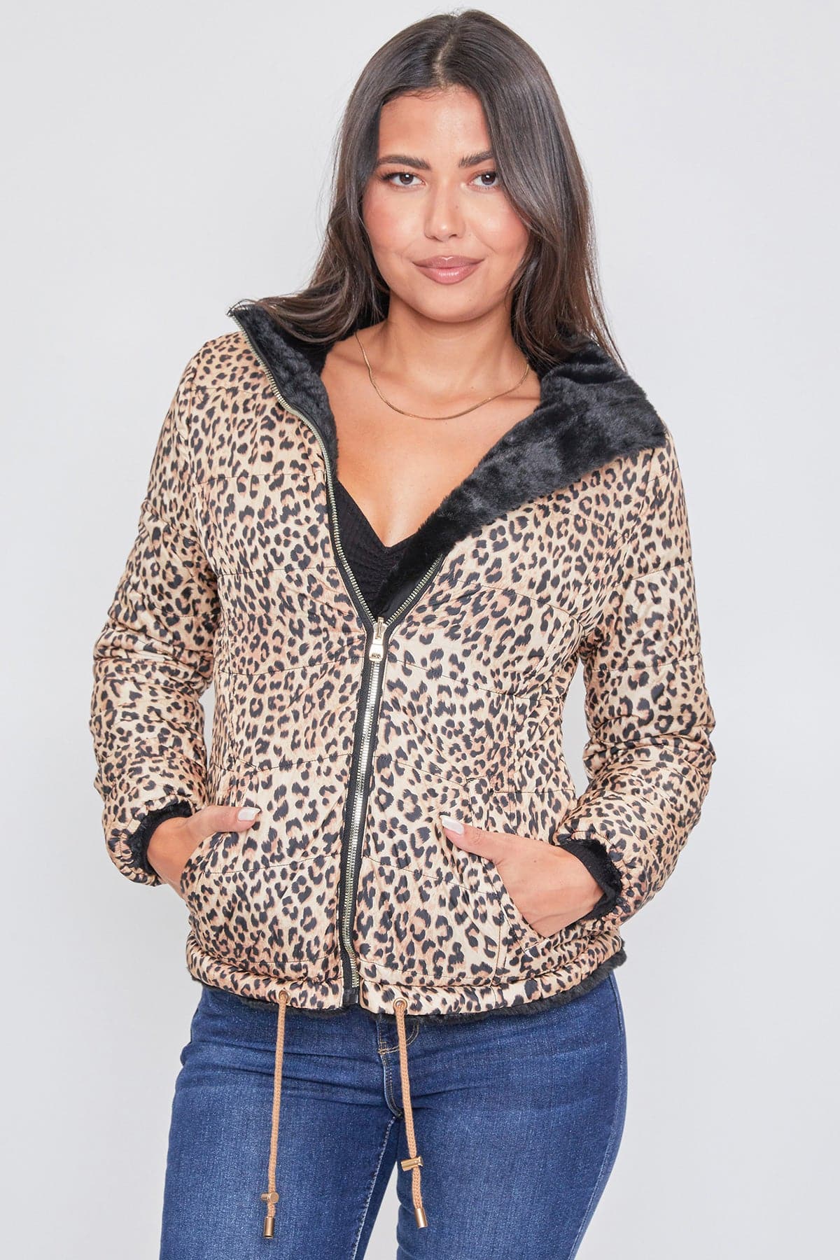 Women's Winter Faux Fur Reversible Jacket from YMI JEANS