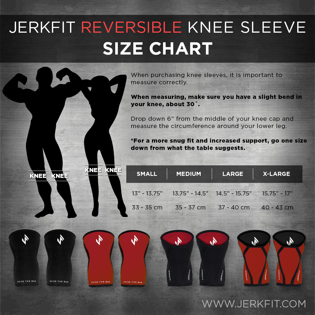 JerkFit Reversible Knee Sleeves (pair) from JerkFit