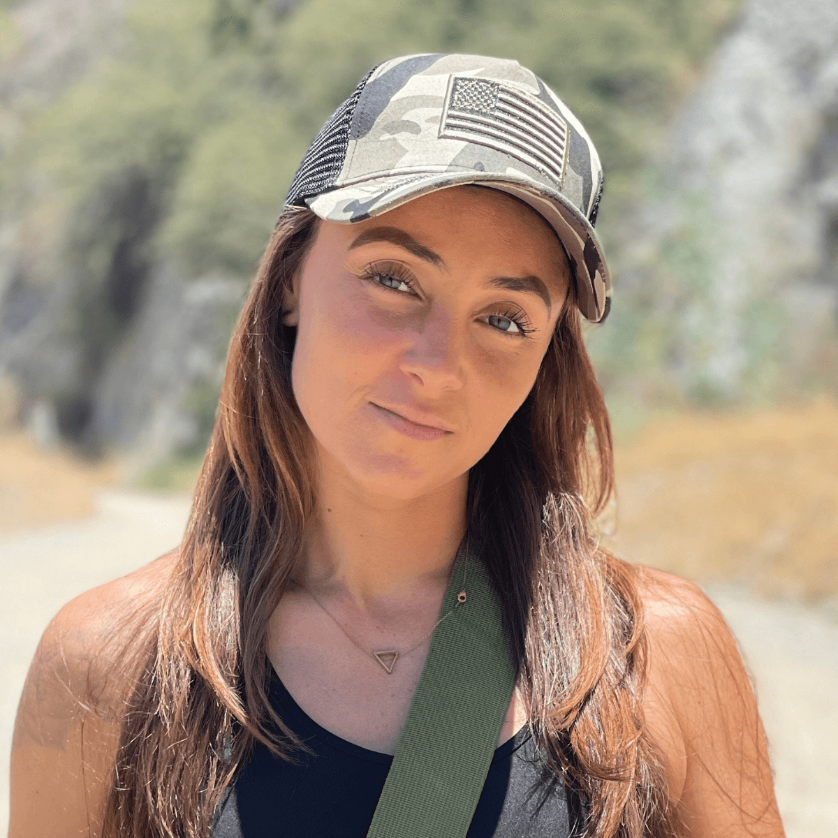 American Flag Trucker Hat with Adjustable Strap from Jupiter Gear