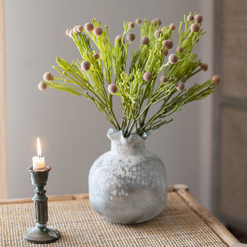 Artificial Berzelia Fruit Stem 24" Tall Faux From Rustic Reach