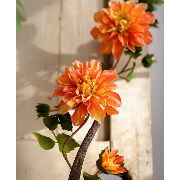 Artificial Dahlia Flower Vine 59" Long From Rustic Reach