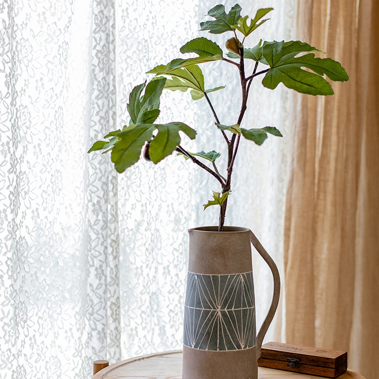 Artificial Faux Fig Leaf Stem From Rustic Reach