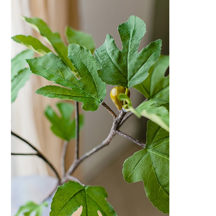 Artificial Faux Fig Leaf Stem From Rustic Reach